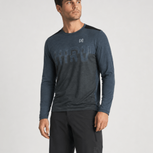 Koszulka kolarska męska MTB Orbea HIRU Lab Merino Long Sleeve Niebieska