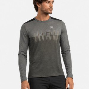 Koszulka kolarska męska MTB Orbea HIRU Lab Merino Long Sleeve Szara